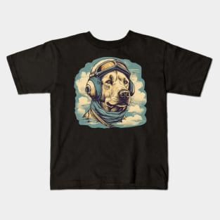 Aviator dog Kids T-Shirt